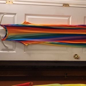 Long rainbow dress